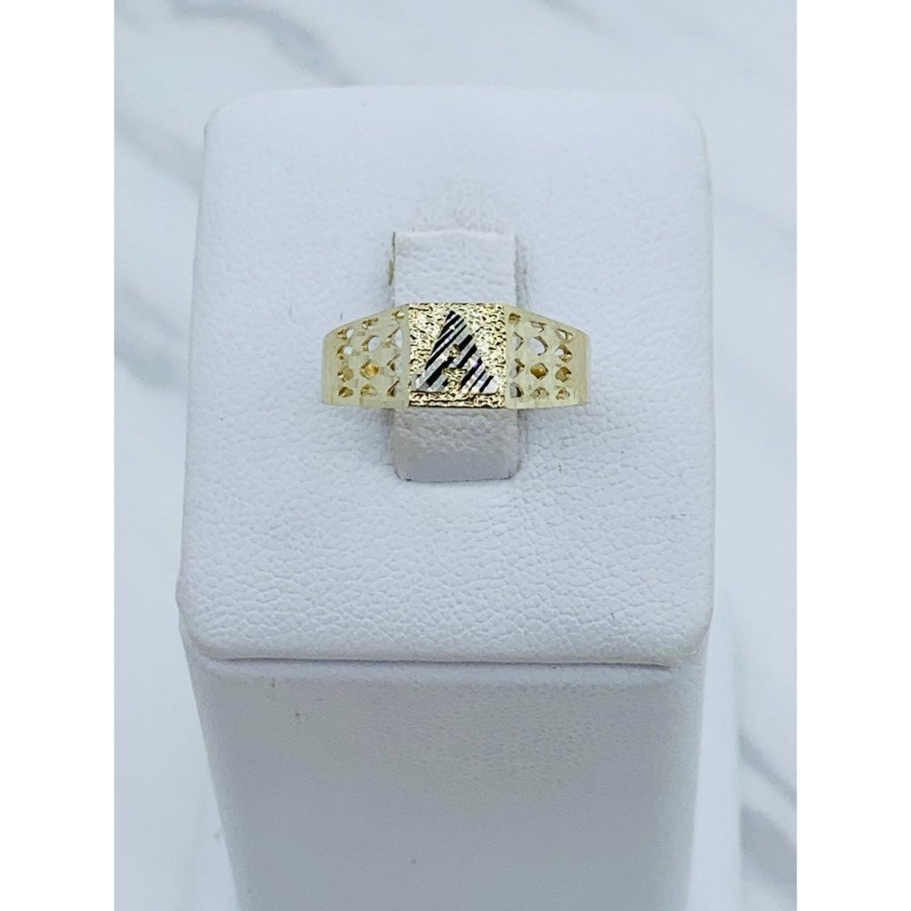 Real 10k Solid Gold Initial Ring Letter A - image 1
